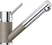 Produktbild BLANCO ANTAS-S Küchenarmatur / Kompakter Einhebelmischer SILGRANIT-Look in Tartufo-Chrom mit ausziehbarer Schlauchbrause / Niederdruck