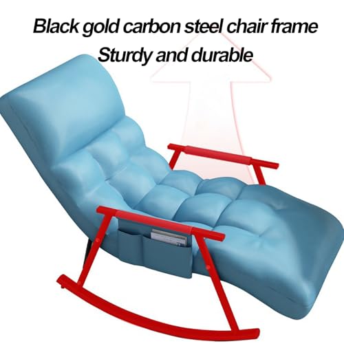 Chaise à bascule récréative avec 5 dossiers réglables et support triangle stable - 5