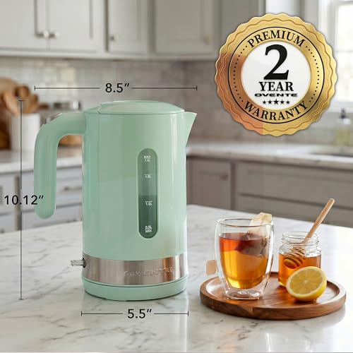 Image of OVENTE 1.8L Electric Kettle, BPA-Free with Easy-Fill Lid, Teal KP413LBL