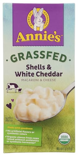 Annies Homegrown Macaroni and Cheese Shell White Cheddar, 6 oz