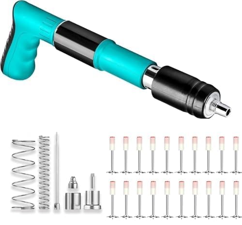 Manual Steel Nail Gun Kit with 20 Nails 5 Speed Adjustable Concrete Wall Nail Shooter Portable Mini Nail Gun for Wood Concrete Fixing DIY Woodworking Tool-image-41