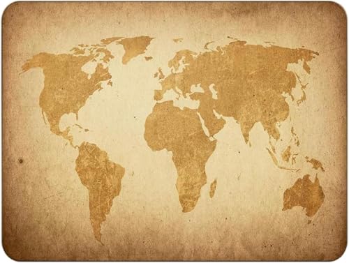 Silent Monsters Tapis de Souris S 24 x 20 cm, Petit Mouse Pad, Carte du Monde Antique, Tapis en Tissu, antidérapant, Silencieux, Le Jeu vidéo, Bureau, Home Office, Lavable, Enroulable, découpé Laser