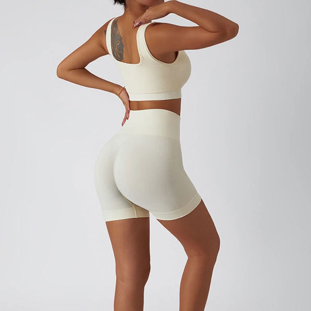 Conjuntos de yoga sin costuras Ropa de gimnasia Conjuntos de ropa deportiva para mujeres Conjuntos de pantalones cortos para mujeres Ropa deportiva Conjuntos de yoga para mujeres Ropa deportiva