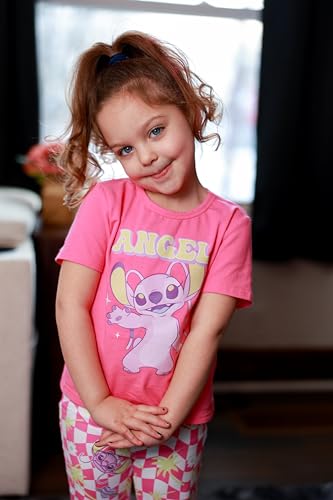 Image of Disney Frozen Princess Minnie Stitch Girl Clothes Long Sleeve Knot Front Sweatshirt Flare Pants Fall 2 Piece Outfit 2-9Y