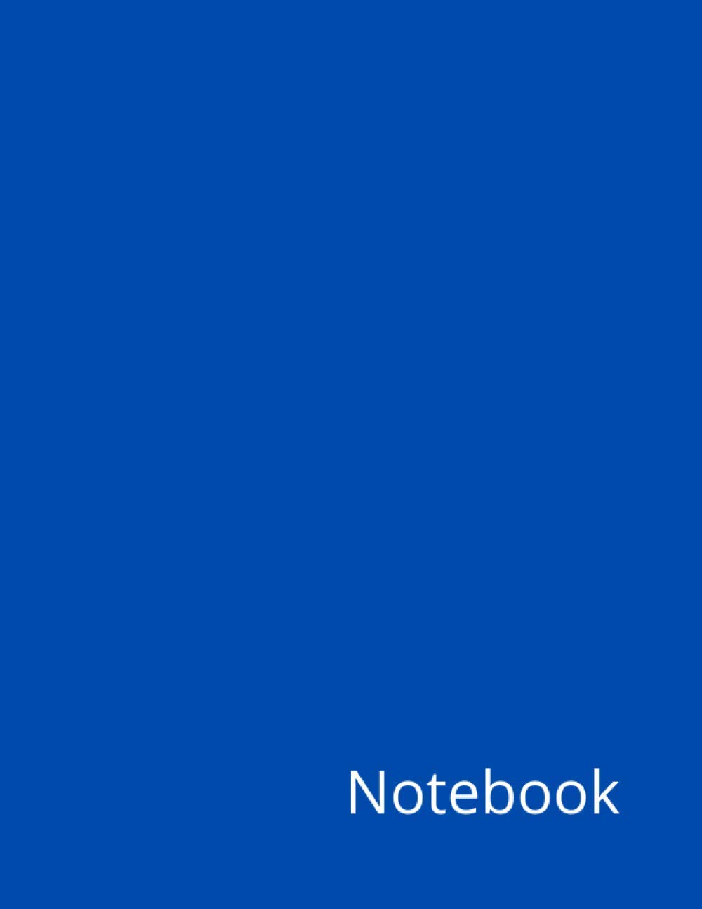 Notebook: Blank/Plain Notebook - Large - Softcover