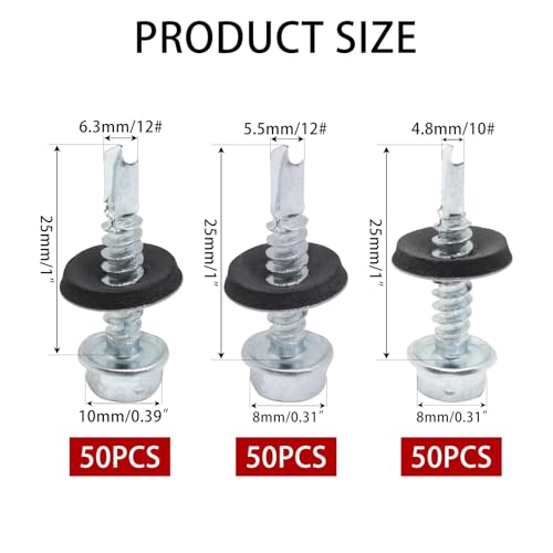 150 tornillos autorroscantes hexagonales para metal miniatura 2