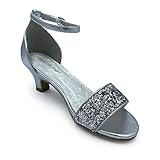 Material: Leder School Rider Little Angel Mädchen Knöchelriemchen Kleid Party Hochzeit Heeled Pumps Sandalen Schuhe (Kleinkind/Kinder)