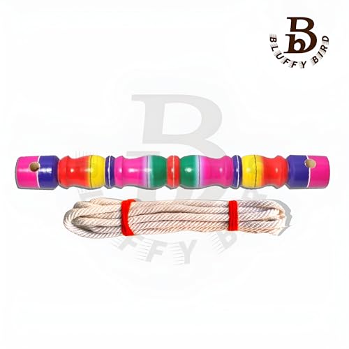 Image of Baby Thottil Kambu Wooden (Multicolour) with Rope | Thottil Kattai - Cradle Wood Stick & Rope for New Born Baby | Thottil Kambu with Rope - (Pack of 1 Set)