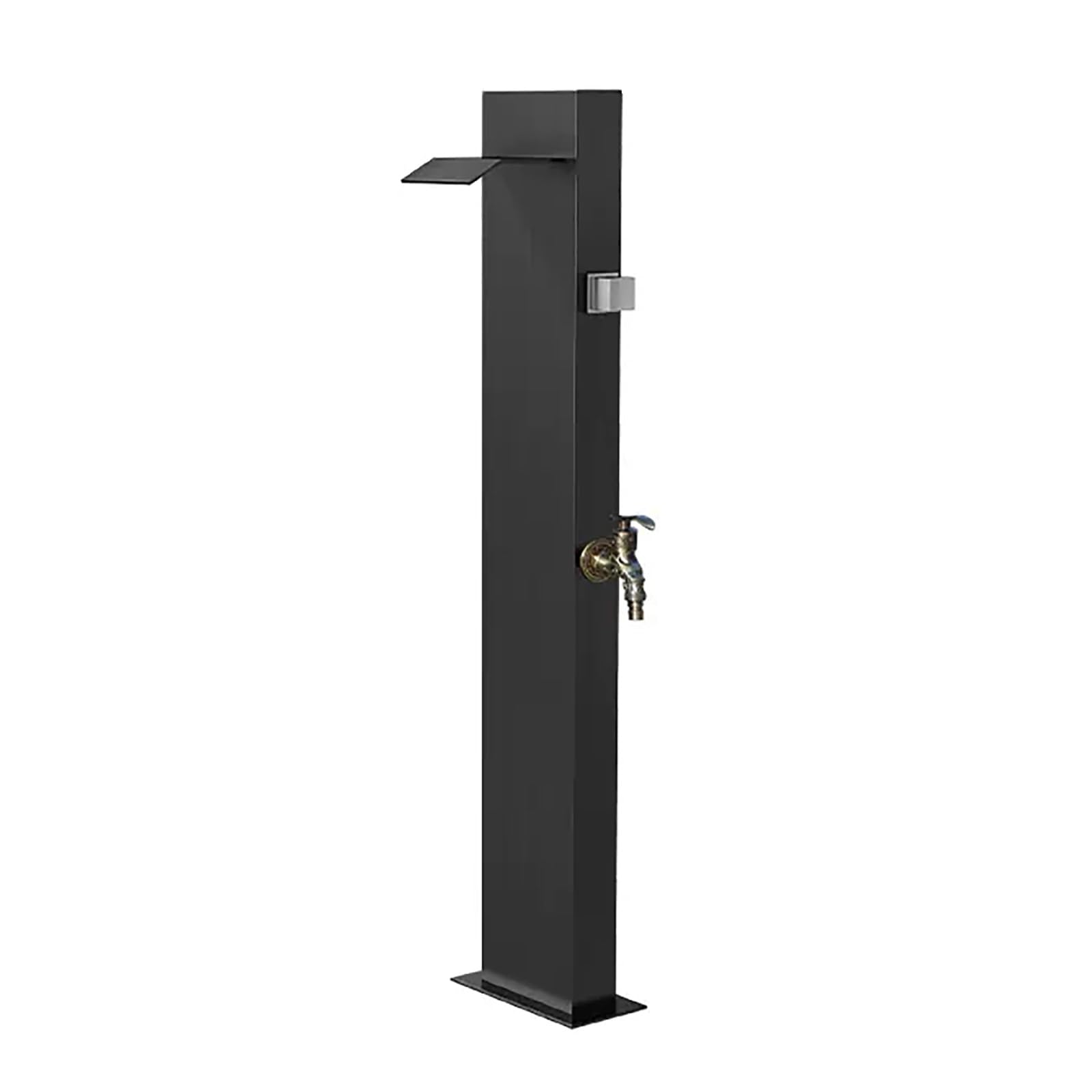 ZYCHSJXA Freestanding Outdoor Water Column with Faucet, Garden Mount Tap, Anti-Freeze Yard Hydrant, Irrigation Fountain Post for Easy Access (Svart)