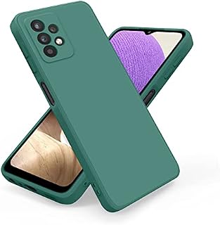 Case compatible with Samsung Galaxy A32 5G Case 6.5-Inch, Slim Liquid Silicone Full Covered Soft Gel Rubber Cover (Black)