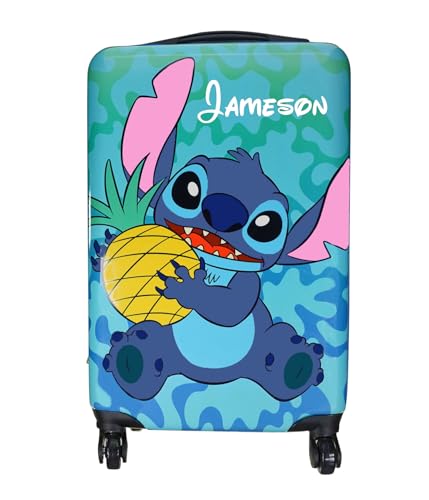 Disney Stitch Carry On Luggage for Kids Personalized Hardshell Rolling Suitcase Travel Bags with Custom Name3