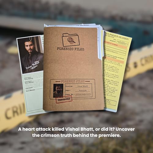 Image of Forensic Files BE A Detective, Solve A Realistic CASE - The Bollywood Premiere Night | Unsolved Cold Case Files | Crime Story Puzzle Game | Brain Games | Clues Evidences | Murder Mystery Board Game