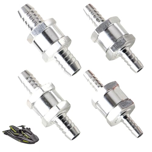 Clapet Anti Retour, 4 Pièces Clapet Anti Retour Gasoil de 6,8,10,12 mm Carburant Essence en Alliage D'Aluminium à Sens Unique pour Carburateur de Voiture,...