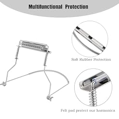 Harmonica Holder Set – 10 Hole Diatonic Blues Harmonica in C Key, Adjustable Holder for Beginners to Professionals - Les Beatles, Paul McCartney, John Lennon, RIngo Starr, George Harrison Harmonica Holder Set - 10 Hole Diatonic Blues Harmonica in C Key, Adjustable Holder for Beginners to Professionals – Image 3
