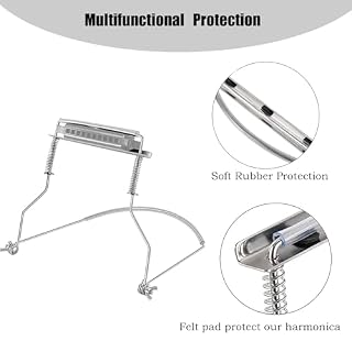 Harmonica Holder Set – 10 Hole Diatonic Blues Harmonica in C Key, Adjustable Holder for Beginners to Professionals - Les Beatles, Paul McCartney, John Lennon, RIngo Starr, George Harrison Harmonica Holder Set - 10 Hole Diatonic Blues Harmonica in C Key, Adjustable Holder for Beginners to Professionals – Image 3