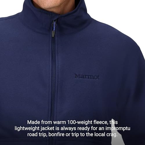 Image of MARMOT Men's Rocklin Full-Zip Jacket - Classic, Warm, Lightweight 100-Weight Fleece Layer