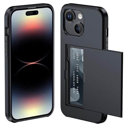 Amazon.co.jp: 対応 iPhone 15 用 ケース カード収納 背面 米軍MIL規格