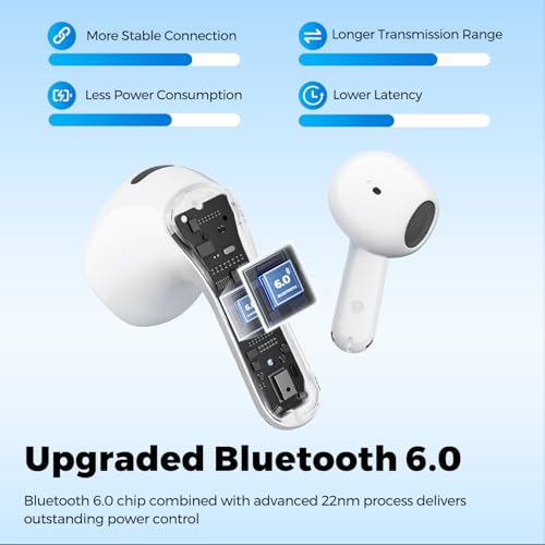 Image of SoundPEATS Air6 HS LDAC Hi-Res Wireless Earbuds, Bluetooth 6.0, 13mm Driver | LDAC Hi-Res Audio Certified, 13mm Triple-Magnet Driver, 2MIC ENC, IPX5 Waterproof, Dynamic EQ, 45H, Bio-Composite Diaphragm