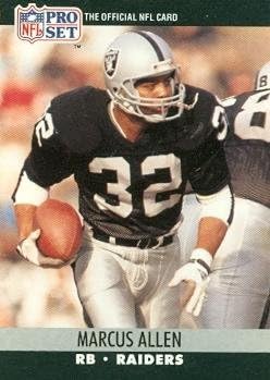 Marcus Allen Football Card (Oakland Raiders) 1990 Pro Set #538