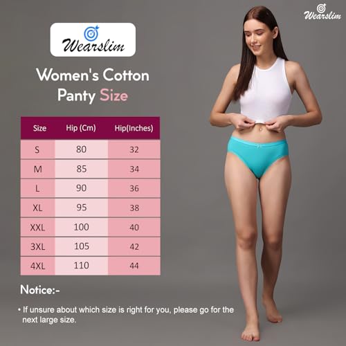 Image of Wearslim Premium Women Soft and Comfortable Women's Cotton Bikini No Show Panty | Ladies Invisible Breathable Briefs Soft Stretch Hipster Underwear