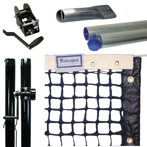 Douglas TN-28DM Tennis Net - 3.5mm Double Mesh - Optional Seasonal Court Maintenance Kit