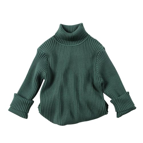sfdgfhyf Kids Girls Boys Cable Knit Turtleneck Sweater Chunky Pullover Sweater Toddler Solid Winter Long Sleeve