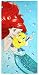 Disney Little Mermaid Princess Kids Bath/Pool/Beach Towel - Featuring Ariel and Flounder - Super Soft & Absorbent Fade Resistant Cotton Towel, Measures 28 inch x 58 inch (Official Disney Product)