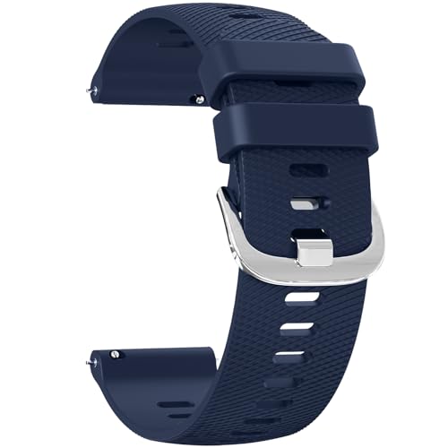 Vancle Correas Reloj de Repuesto de Silicona de 22mm para Hombre y Mujer, Nueva Pulsera Segura y Duradera, Pulsera de Repuesto Universal de Liberación Rápida de 22mm, Azul Medianoche