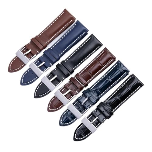 Bracelet montre cuir 24mm anti irritation pour Superocean - 2