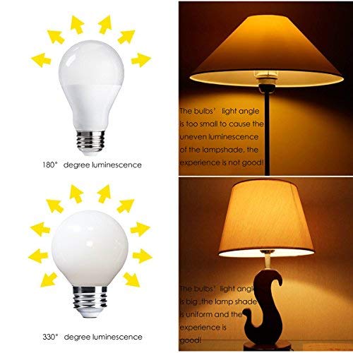 Mrdeng Not Dimmable Led Light Bulbs 40 Watt Replacement, G16.5 3.5W Energy Saving Led Bulb, E26 Socket, Warm White Globe Light Bulb (2700K) Pack Of 6 #TOP1