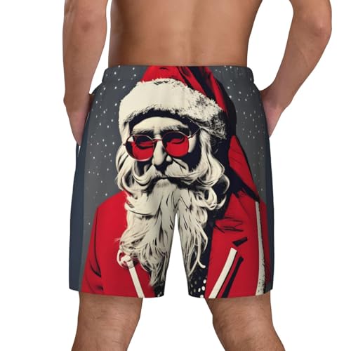 Bañador de hombre con estampado de Papá Noel transpirable casual 7