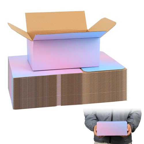 Colorful Shipping Boxes 9x6x4 Inches 30 Pack, Pink Blue Gradient Corrugated Cardboard Boxes, Purple Mailer Packaging Boxes for Small Business Mailing Packing