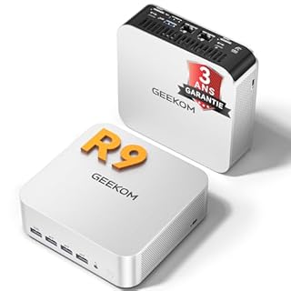 GEEKOM AI Mini PC A7Max (Nouveautés 2026) avec AMD Ryzen 9 7940HS, AMD Radeon 780M, 1To SSD +16Go DDR5 RAM (Évolutif, Non-LPDDR), Lecteur SD, 4 modes, Mini PC Windows 11 Pro, USB4, 8K, Mini Ordinateur