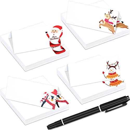 60 peças cartões de nome de mesa cartões de lugar natalícios coloridos cartões de pai Natal pinguim renas para clientes de Natal cartão de assento para festa decoração