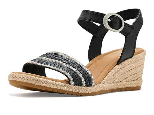 Sofft Inez II con cuña cómoda de 6cm y tira de tobillo regulable en cuero suave