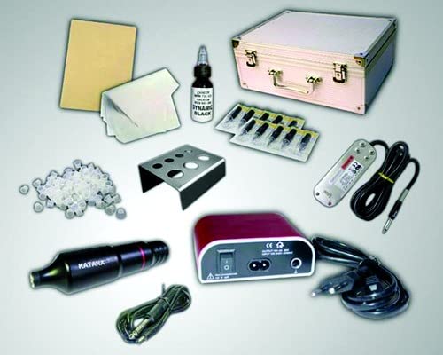Mumbai Tattoo Hobby Pen Machine Kit for Beginners | Rotary Tattoo Pen with Power Supply, Cartridge Needles & Accessories | Complete Tattoo Practice Kit-image-8