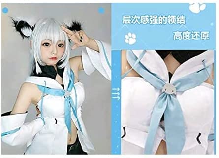 Amazon.co.jp: 漫天会社 Youtube 白上フブキ コスプレ衣装（ウィッグ靴