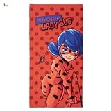 ◆ Color: rojo BricoLoco. Toalla roja microfifra LADYBUG. Toalla original LADYBAG para playa, baño, piscina… Regalo para niños y niñas. (2 uds)