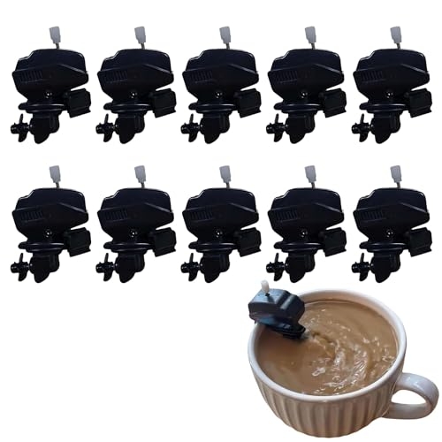 Boat Motor Coffee Stirrer,Coffee Boat Motor Mixer,Outboard Engine Drink Mixer,Boat Propeller Coffee Stirrer,Wind Up Electric Coffee Boat Motor Mixer,Efficiency Deep Stirring for Glasses&Mugs (10pcs)