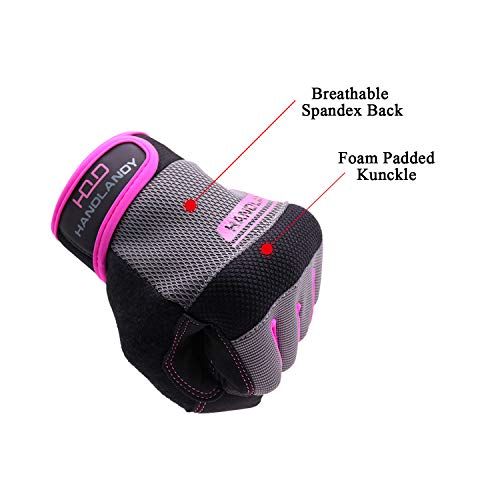 Handlandy Utility Work Gloves Women, Flexible Breathable Yard Work Gloves, Thin Mechanic Working Gloves Touch Screen (Medium) #TOP2