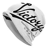 NEWCREATEES Thin Beanie Hat Victory Company Motorcycles Slouchy Skull Cap for Men Women Knit Hat Unisex Gift Black