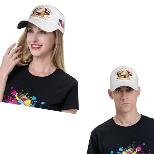 Image of USA Flag Baseball Cap American Patriotic Trucker Hat Father Dad Mother Mom Adjustable Sportswear Hat for Men Women Adults