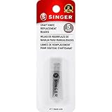 Five #11 replacement blades made of carbon steel for use with the SINGER 3-in-1 Retractable Craft Knife or other standard #11 craft detail knives Durable carbon-steel blades has a precision sharp point that come in a safe, convenient, plastic storage...