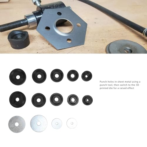 Blech-Grübchen-Set, Kohlenstoffstahl, Ausgestelltes Loch, Grübchen-Stützscheiben-Set für Hydraulischen Locher von Harbor Freight
