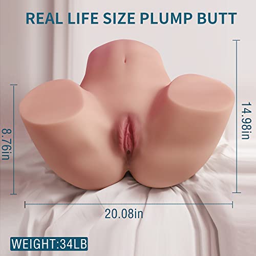 Image of Life Size Sex Doll for Men - 34LB Full Size Sex Doll Torso Big Butt Sex Dolls Male Masturbator Stroker Realistic Female Sex Doll with Pussy Ass Vagina Anal Sex Adult Toys Sexdoll Male Sex Toys for Men