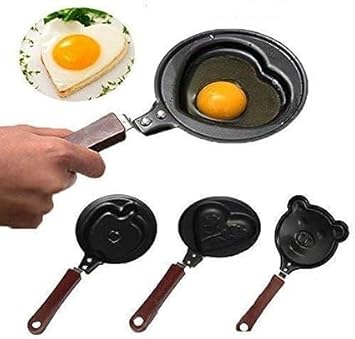 JAMBUVANTI Cartoon Shape Mini Non-Stick Egg Frying Pan Pancake Egg Frying Pan Breakfast Omelette Pan (Design May Vary)(1 Pcs Mini Omlet Pan)