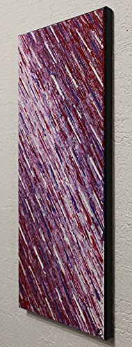 Tableau abstrait violet et blanc de haute qualité | Toile au couteau