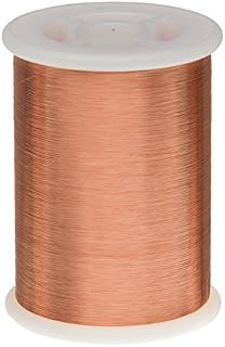 Magnet Wire, Enameled Copper Wire, 42 AWG, 1.0 Lbs, 51313' Length, 0.0026" Diameter, Natural