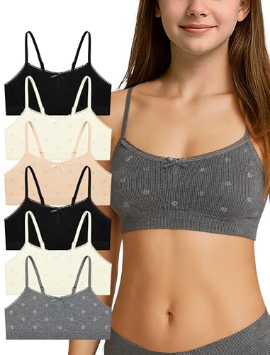 Livona Pack Seamless Girls Bralette – Soft Ribbed Jacquard