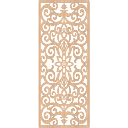 Image of Buel Decorative Pierced Fretwork Wood Wall Panels, 25 3 /8 inchW x 64 3 /8 inchH x 1 /4 inchT, Hickory